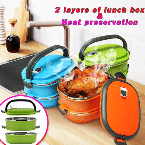 double layer stainless steel lunch box